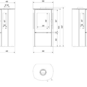 PLan poele bois Falcon View